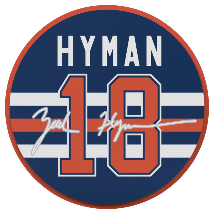 Zach Hyman Edmonton Oilers Orange Name & Number Fan Chain Necklace