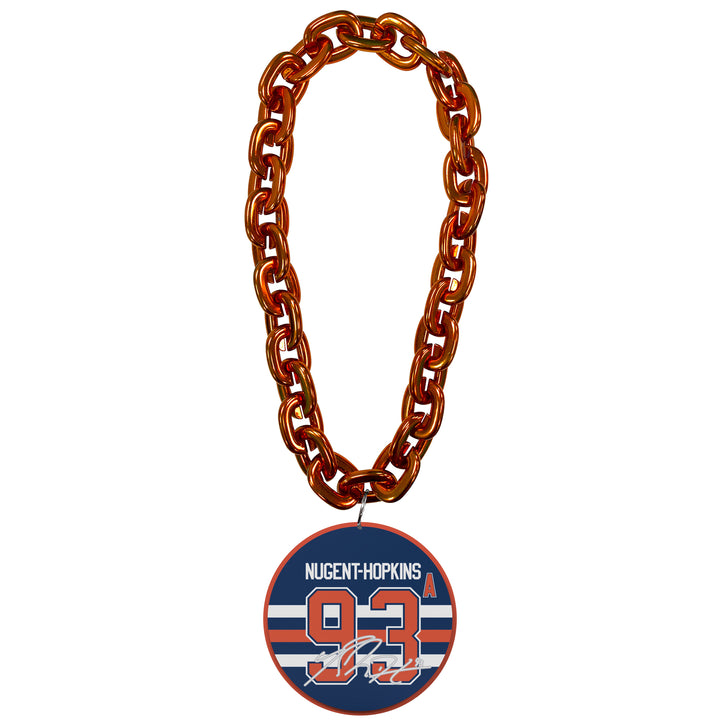 Ryan Nugent-Hopkins Edmonton Oilers Orange Name & Number Fan Chain Necklace