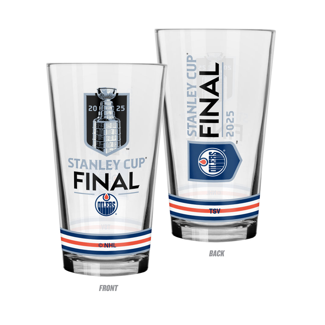 Edmonton Oilers 2025 Stanley Cup Final 16 oz Mixing/Pint Glass