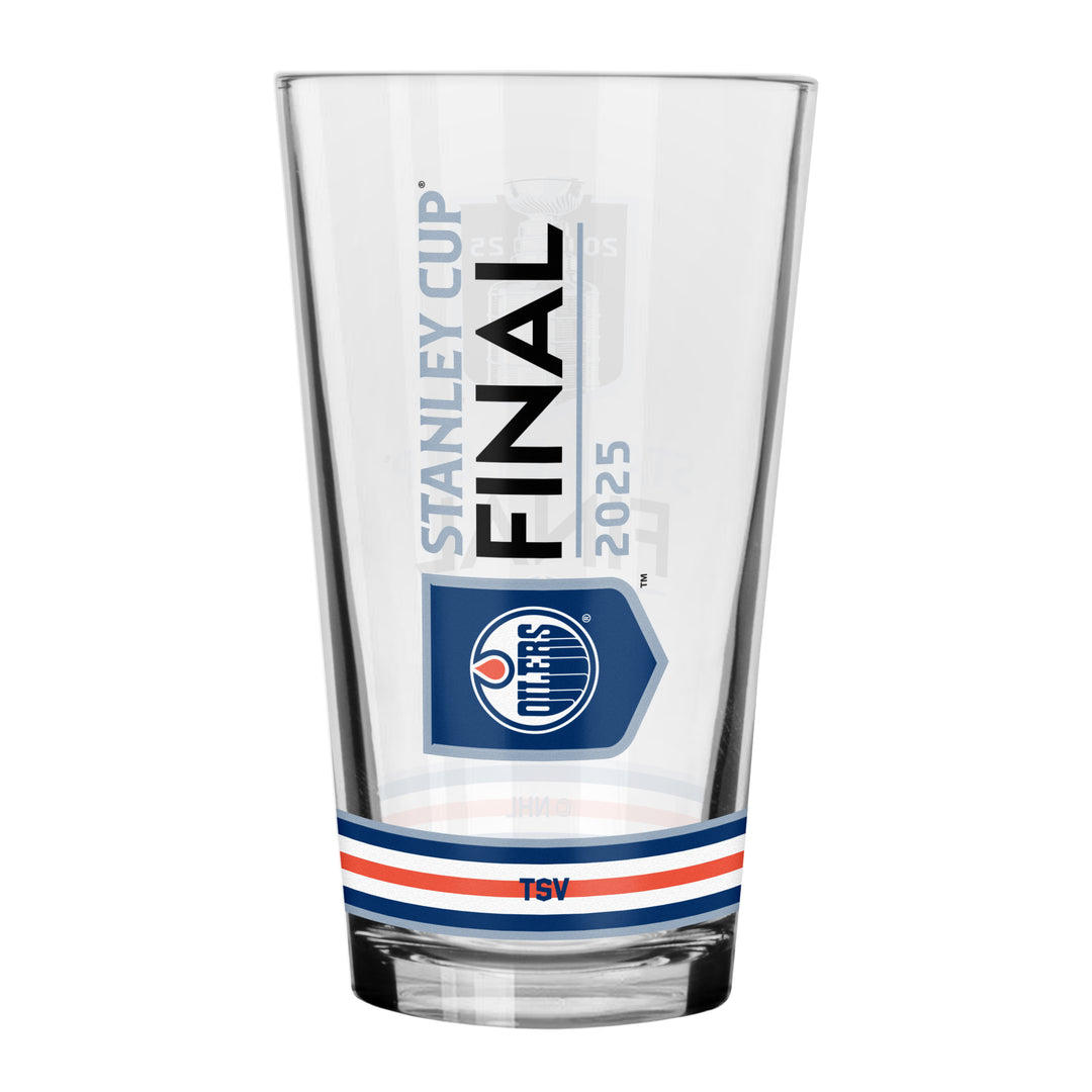 Edmonton Oilers 2025 Stanley Cup Final 16 oz Mixing/Pint Glass