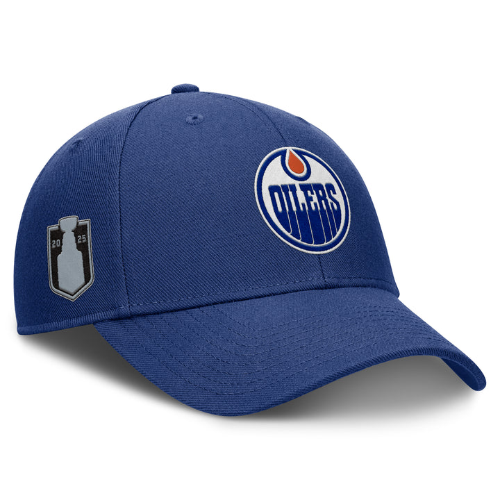 Edmonton Oilers Fanatics 2025 Stanley Cup Playoffs Participant Blue Adjustable Hat