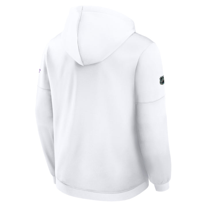 Edmonton Oilers 2026-27 Fanatics Authentic Pro Pullover White Hockey Fights Cancer Hoodie