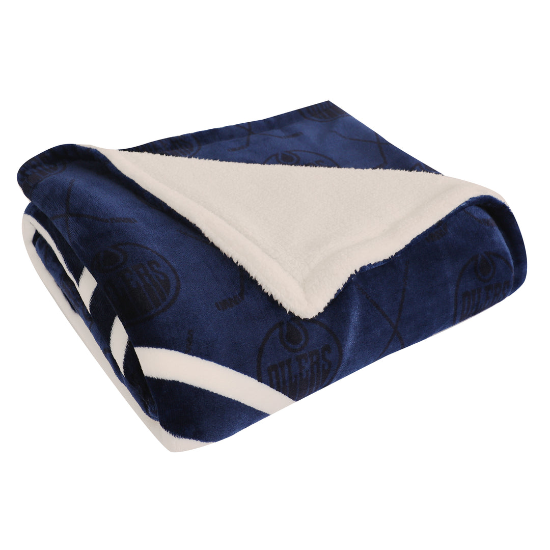 Edmonton Oilers Blue Home Logo 50" x 60" Throw Blanket