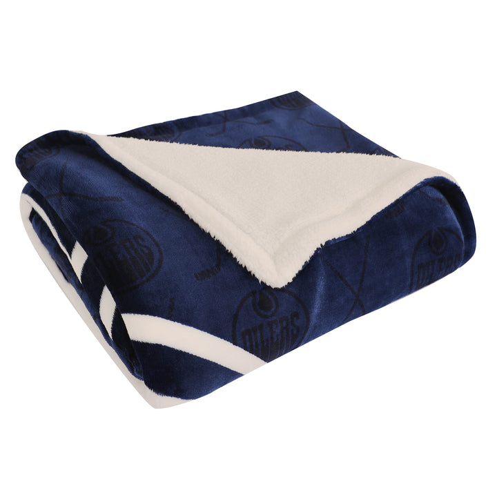 Edmonton Oilers Blue Home Logo 50" x 60" Throw Blanket