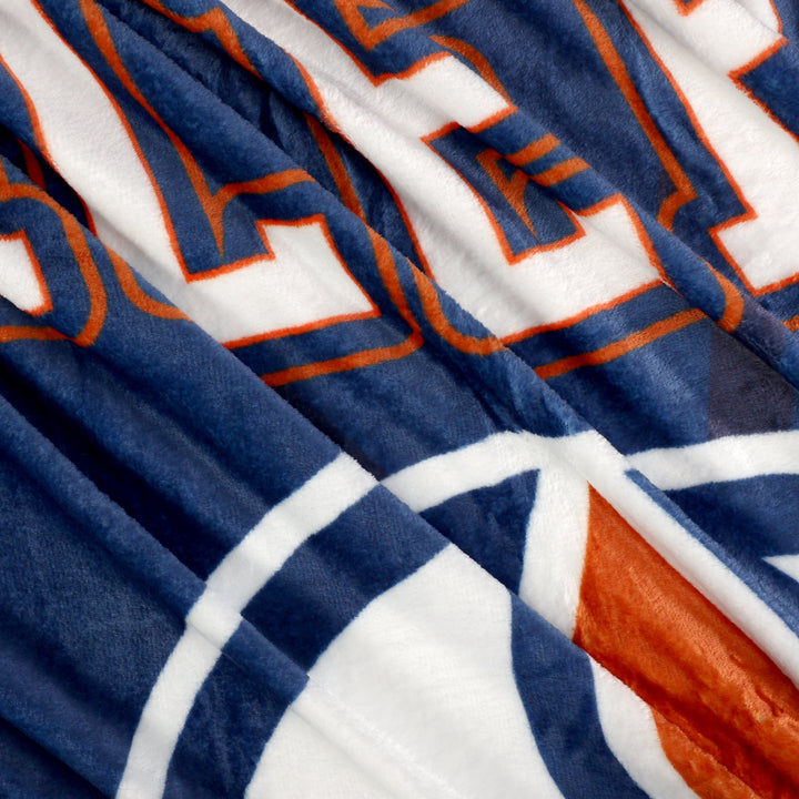 Edmonton Oilers Blue Home Logo 62" x 90" Jumbo Blanket