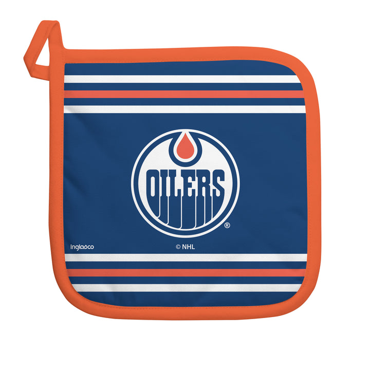 Edmonton Oilers Blue Kitchen Towel & Pot Holder Set
