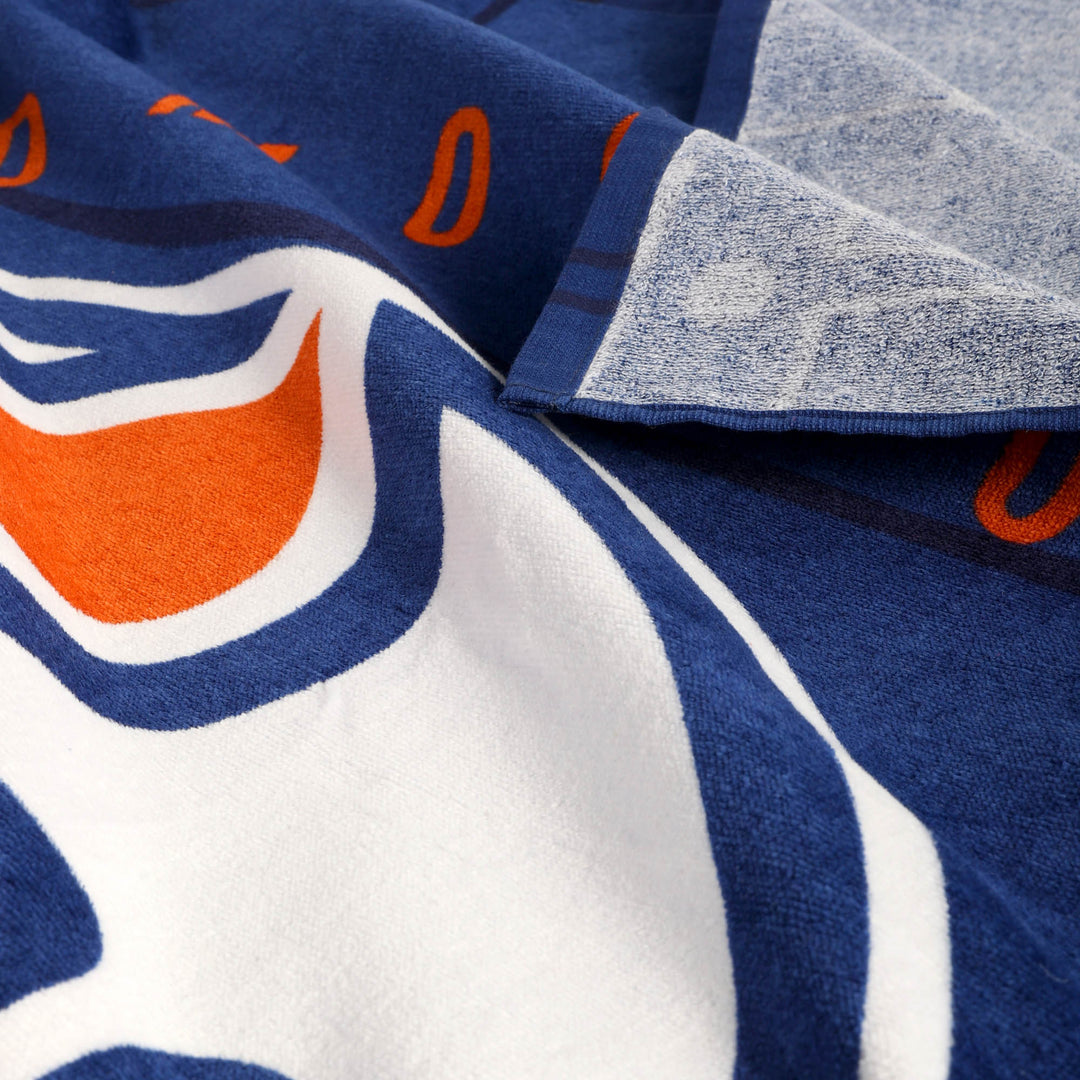 Edmonton Oilers Blue & White Home Logo 30" x 60" Beach Towel