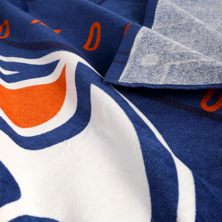 Edmonton Oilers Blue & White Home Logo 30" x 60" Beach Towel