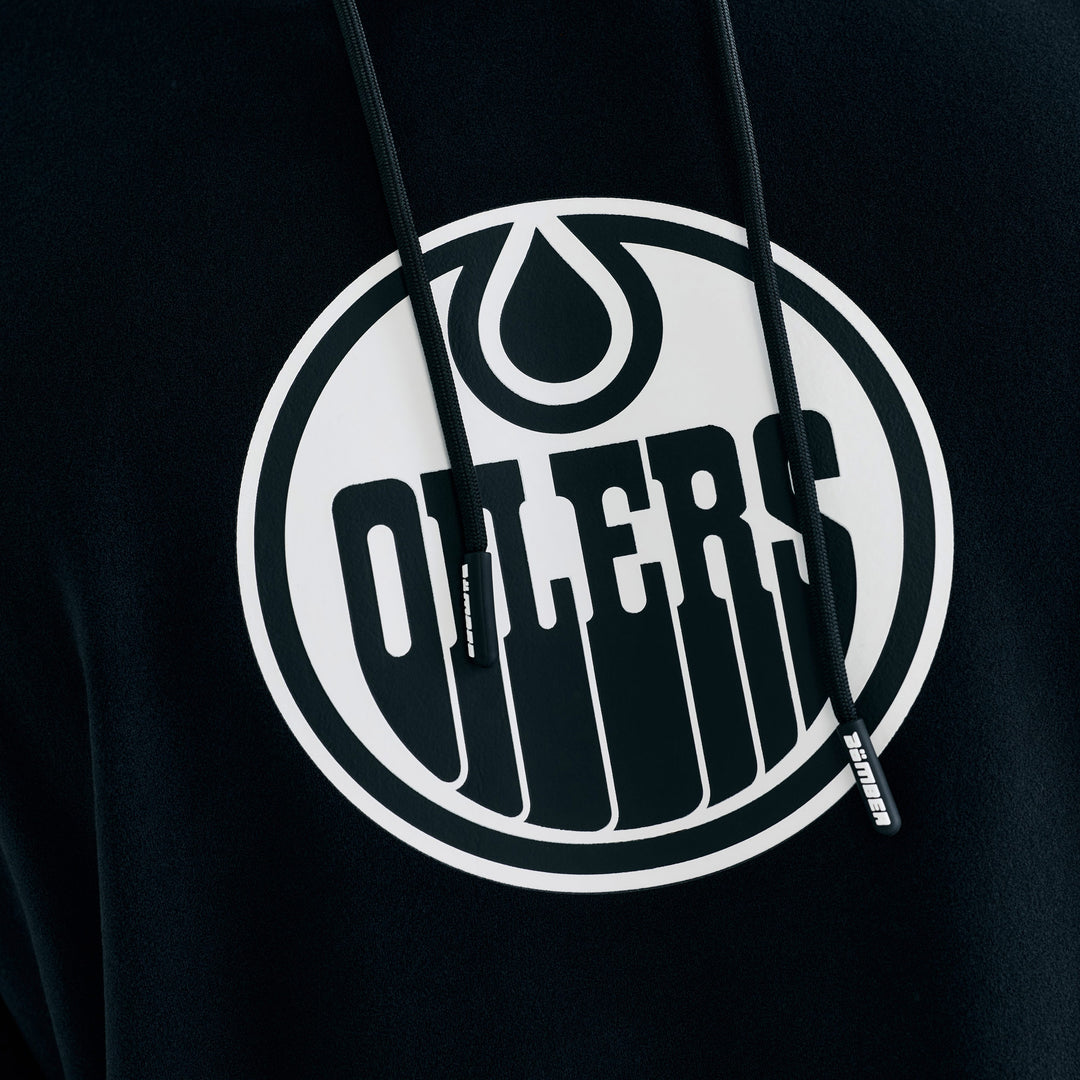 Edmonton Oilers Unisex Bomber Black Emerge Pullover Hoodie