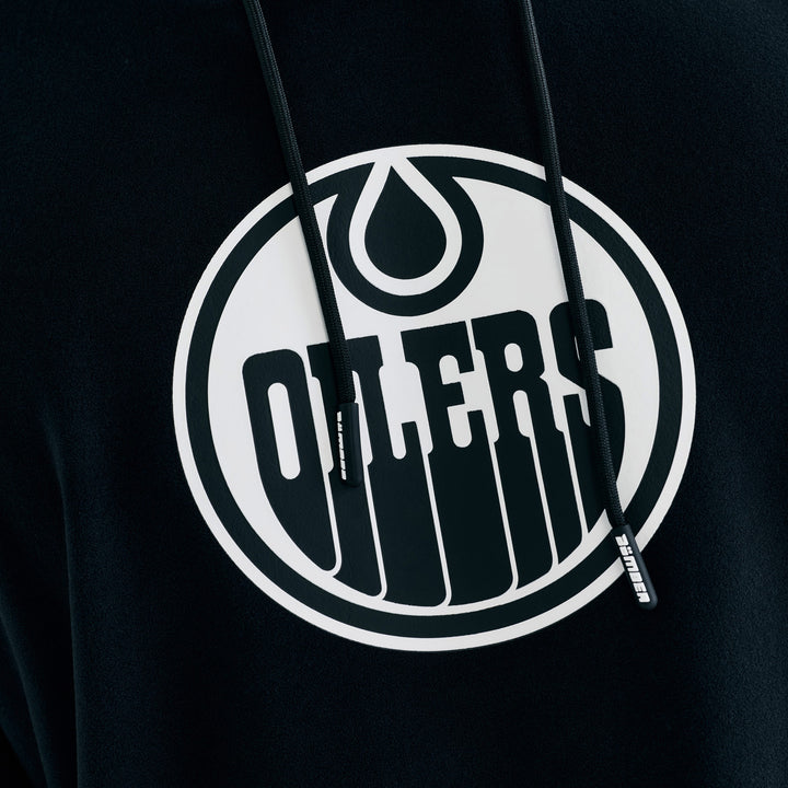 Edmonton Oilers Unisex Bomber Black Emerge Pullover Hoodie