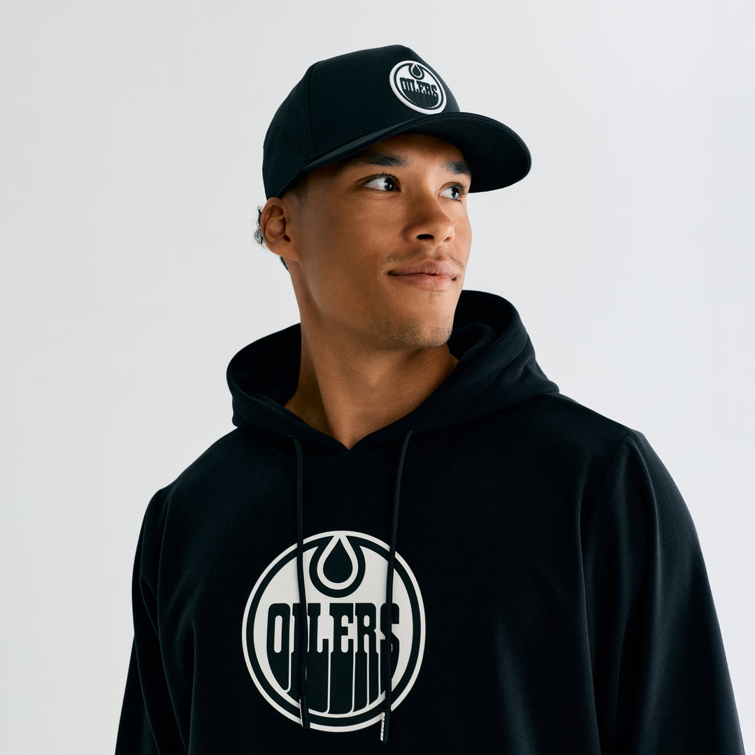 Edmonton Oilers Bomber Black Impact Snapback Hat
