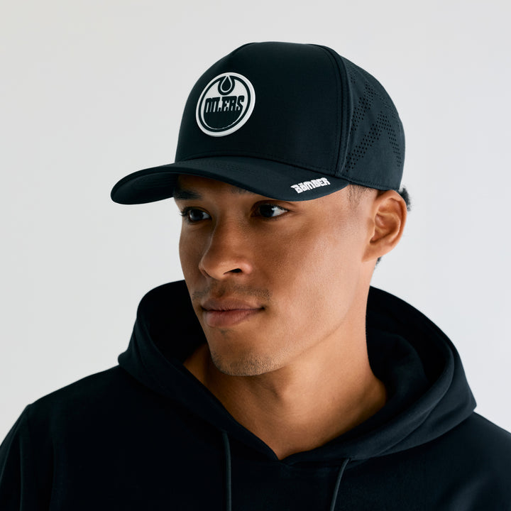 Edmonton Oilers Bomber Black Impact Snapback Hat
