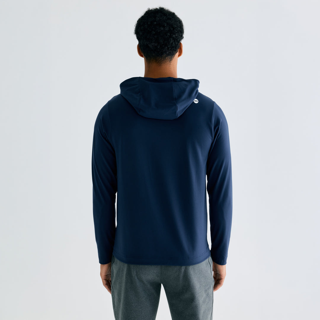 Edmonton Oilers Bomber Navy Ascend Lightweight Pullover Hoodie