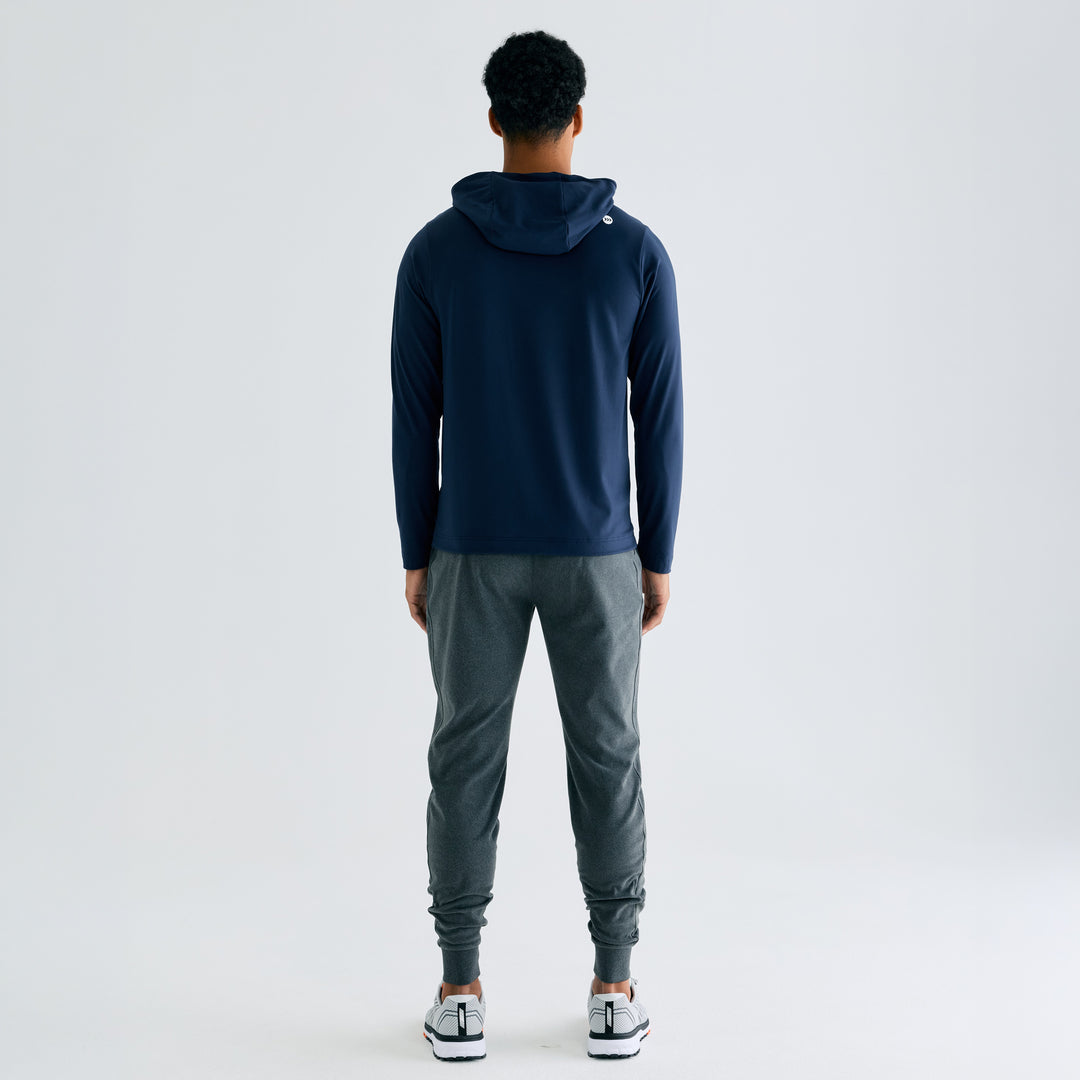 Edmonton Oilers Bomber Navy Ascend Lightweight Pullover Hoodie