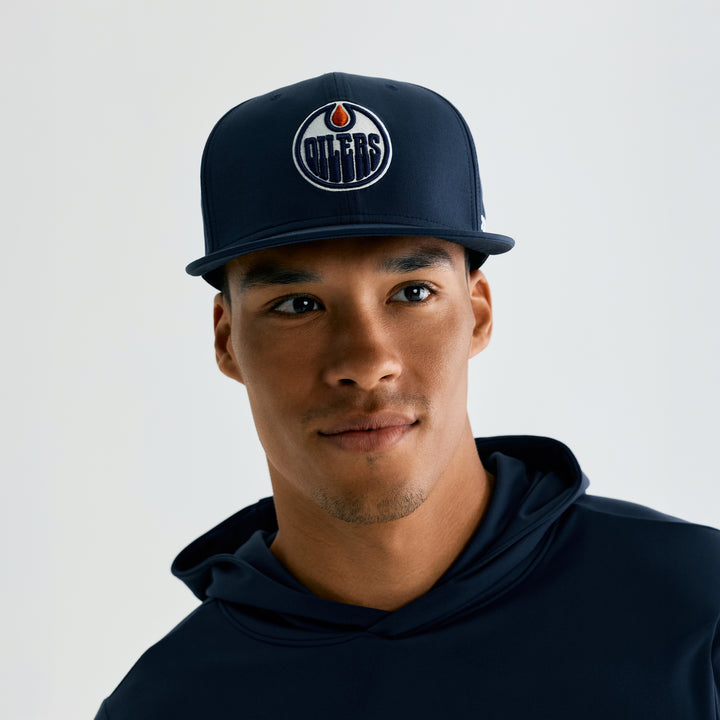Edmonton Oilers Bomber Navy Dash Snapback Hat