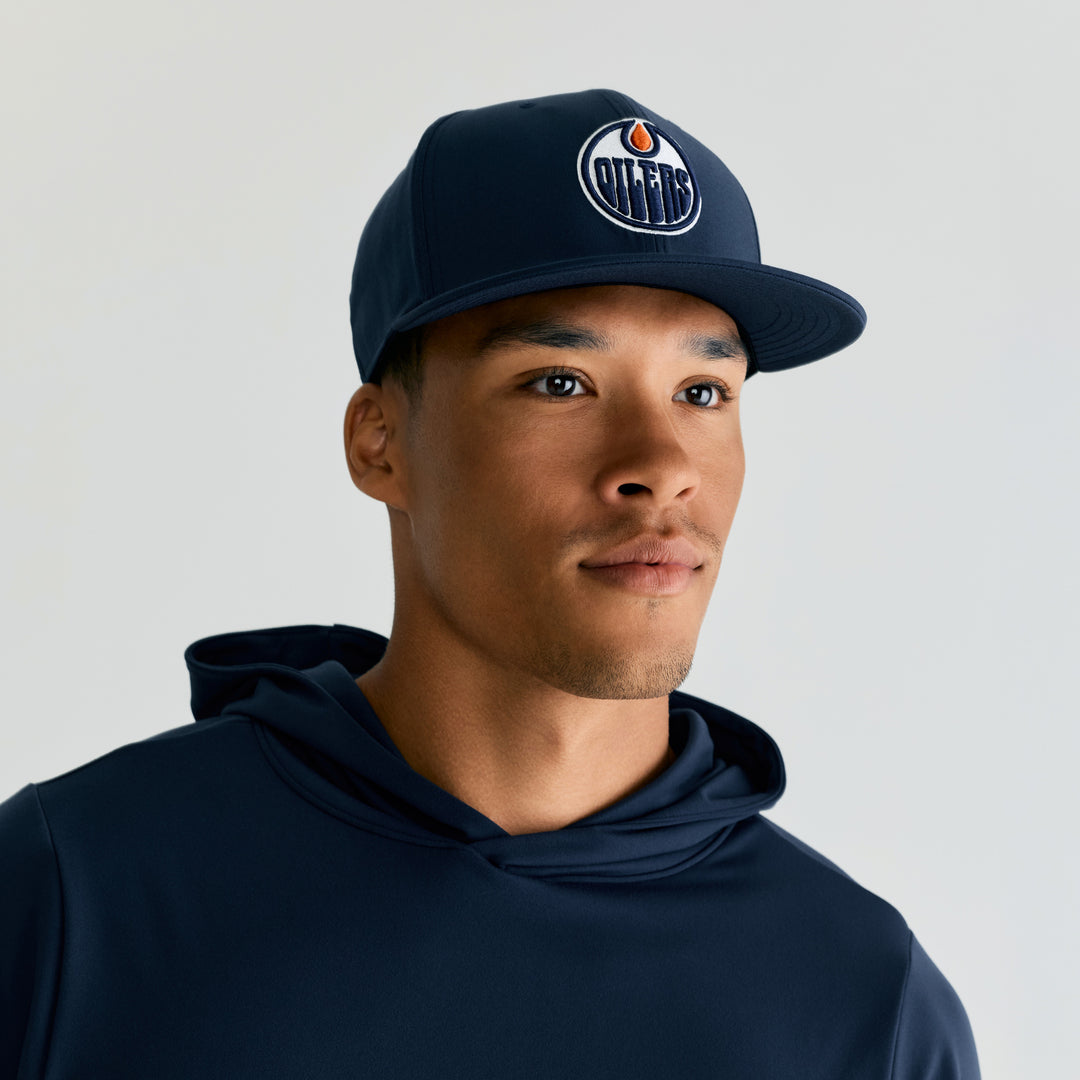 Edmonton Oilers Bomber Navy Dash Snapback Hat
