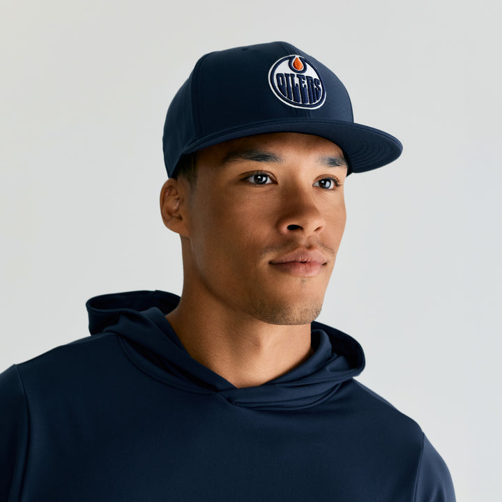 Edmonton Oilers Bomber Navy Dash Snapback Hat