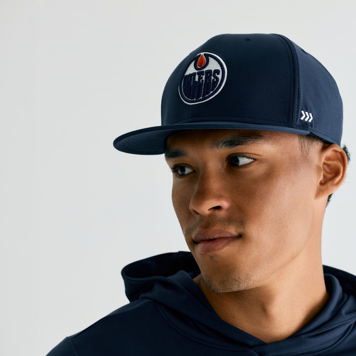 Edmonton Oilers Bomber Navy Dash Snapback Hat