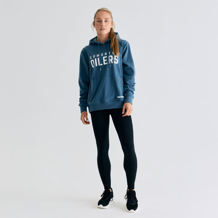 Edmonton Oilers Unisex Bomber Steel Blue Emerge Pullover Hoodie