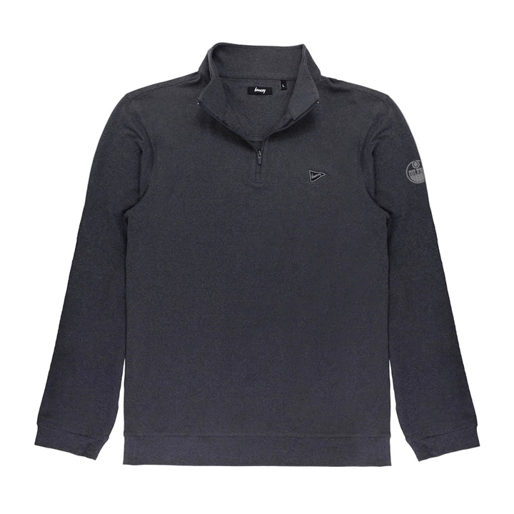 Edmonton Oilers Breezy Golf Grey "The Gimme" Half-Zip Sweatshirt
