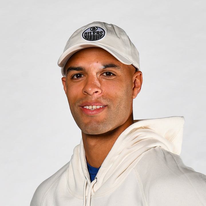 Edmonton Oilers CCM White Unbleached Slouch Adjustable Hat
