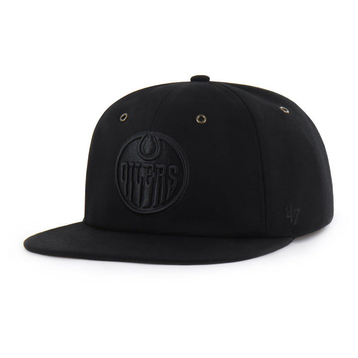 Edmonton Oilers Carhartt '47 Black Tonal Captain Snapback Hat