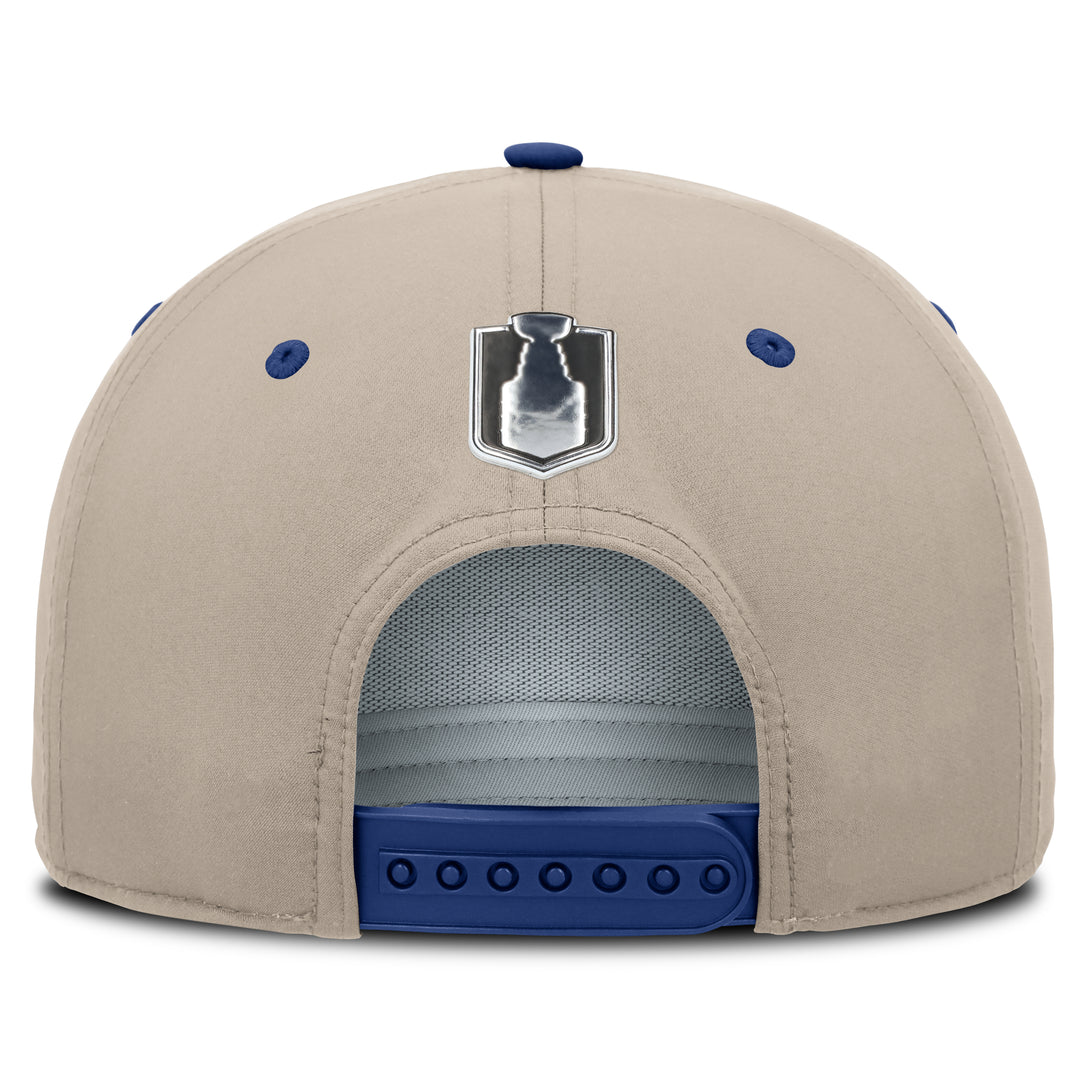 Edmonton Oilers Fanatics 2026 Stanley Cup Playoffs Authentic Pro Locker Room Participant Blue Snapback Hat