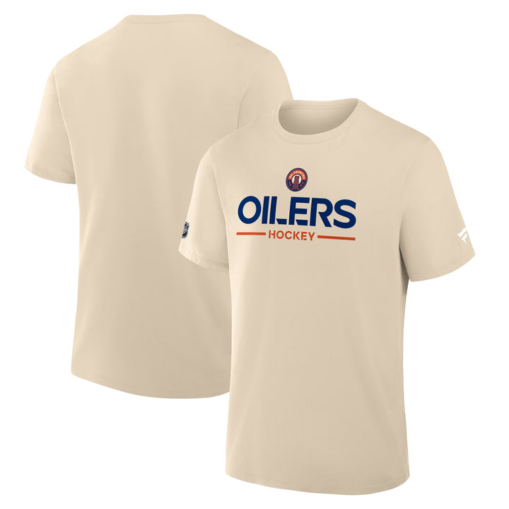 Edmonton Oilers Fanatics Authentic Pro Cream Alternate Cream T-Shirt