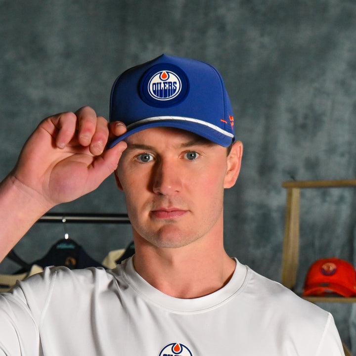 Edmonton Oilers Fanatics Blue 2026-27 Authentic Pro Rink Vented A-Frame Snapback Hat