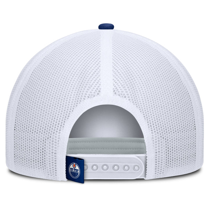 Edmonton Oilers Fanatics Blue Dutch Pinch Panel A-Frame Mesh Snapback Hat