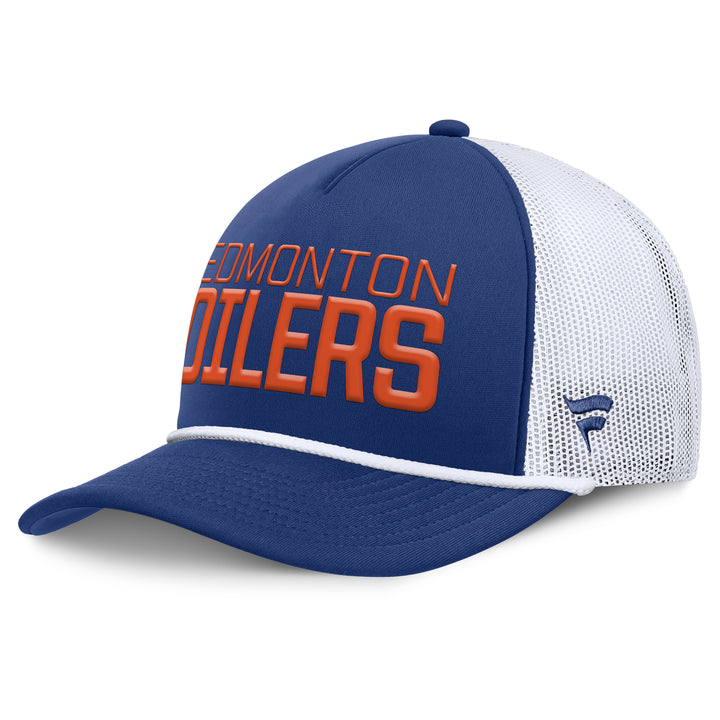 Edmonton Oilers Fanatics Blue Dutch Pinch Panel A-Frame Mesh Snapback Hat
