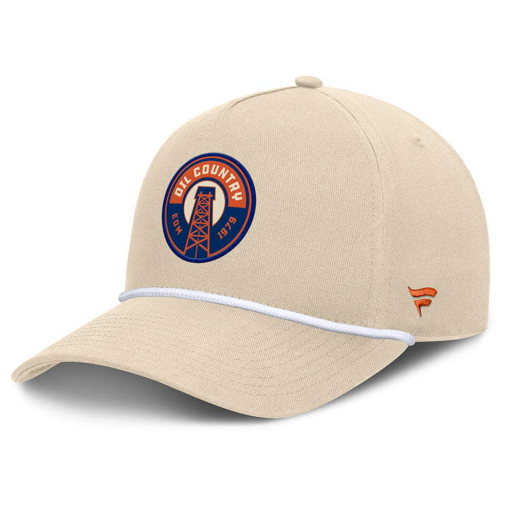 Edmonton Oilers Fanatics Cream Alternate Authentic Pro Snapback Hat