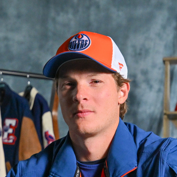Edmonton Oilers Fanatics Orange 2026-27 Authentic Pro Rink Mid-Crown Mesh Snapback Hat