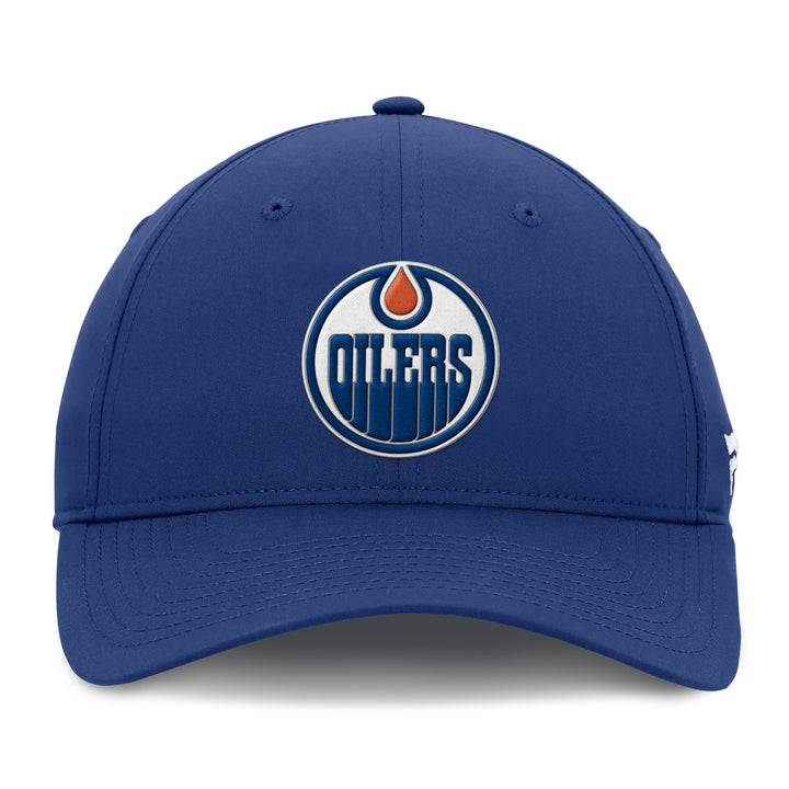 Edmonton Oilers Fanatics Patch Poly Blue Adjustable Hat