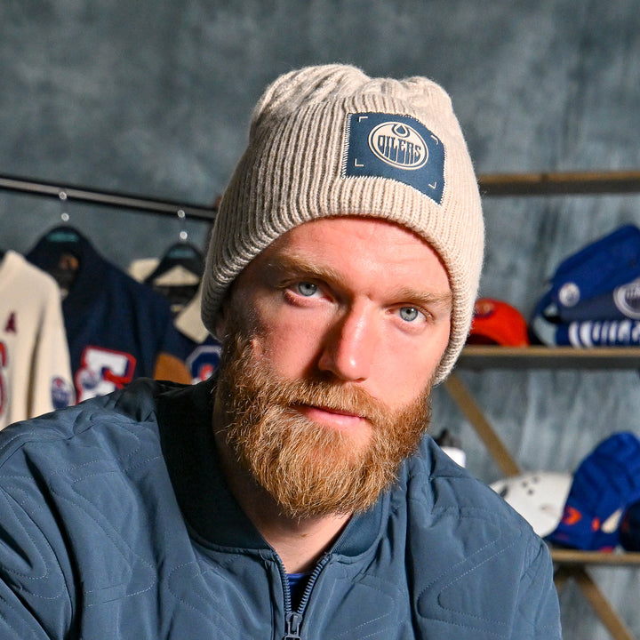 Edmonton Oilers Fanatics Tan 2026-27 Authentic Pro Road Cuffed Toque/Beanie