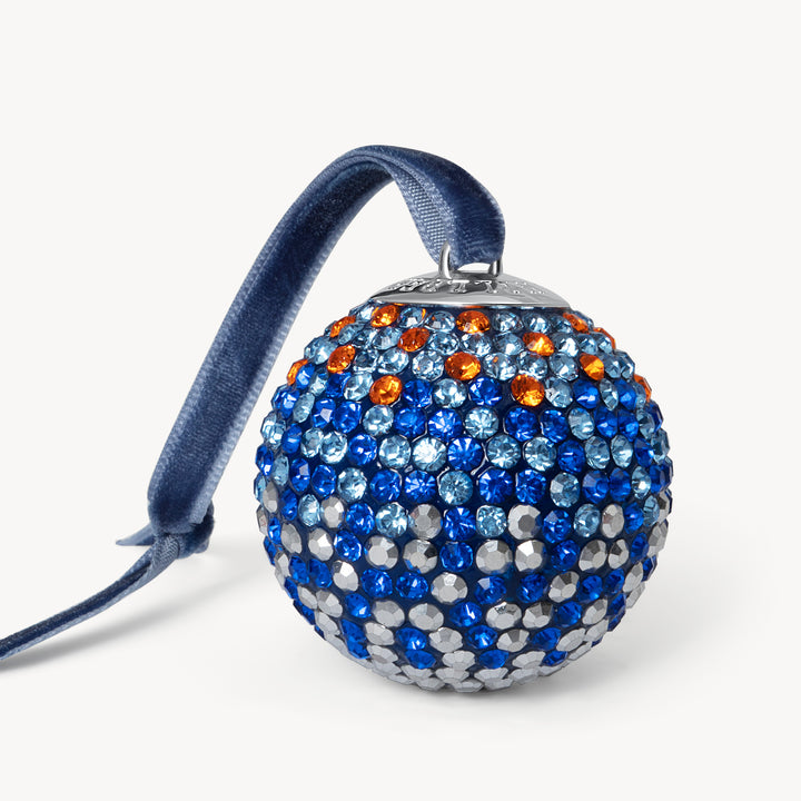 Edmonton Oilers Hillberg & Berk Fade Sparkle Ball Ornament