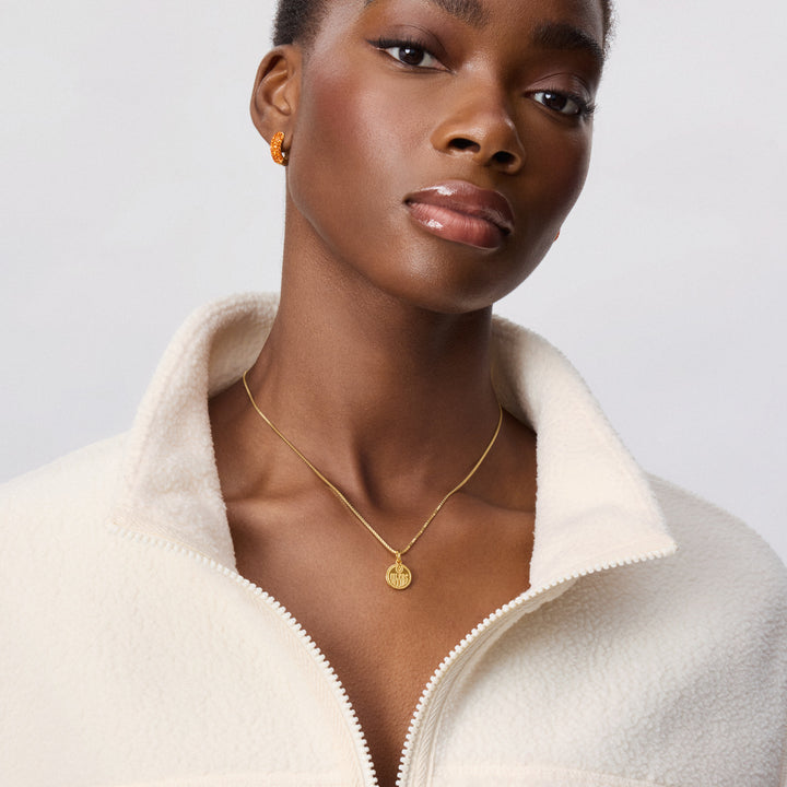 Edmonton Oilers Hillberg & Berk Gold Medallion Charm