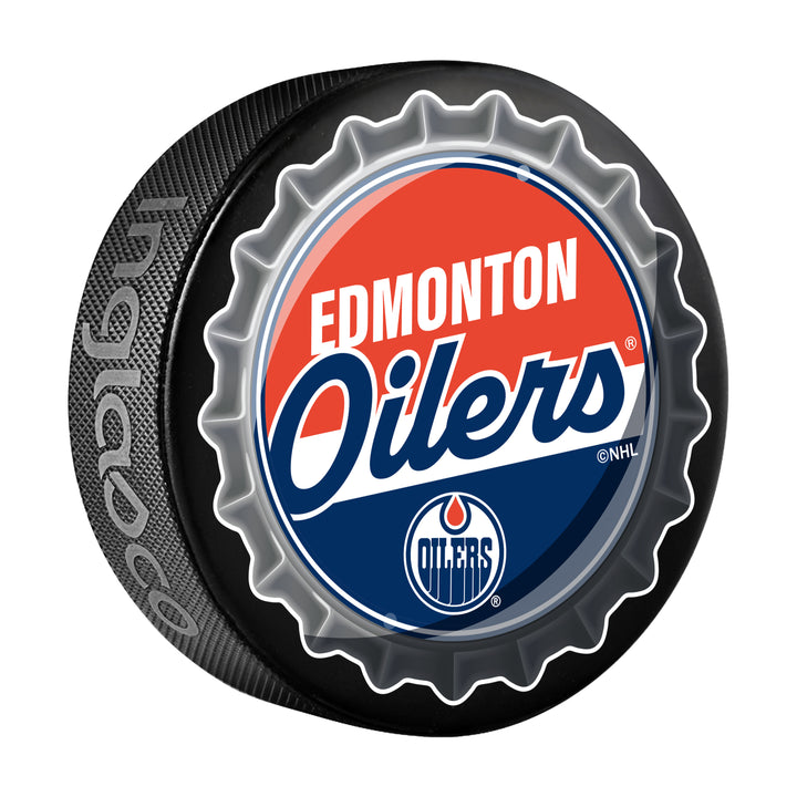 Edmonton Oilers Home Logo Bottle Opener Puck