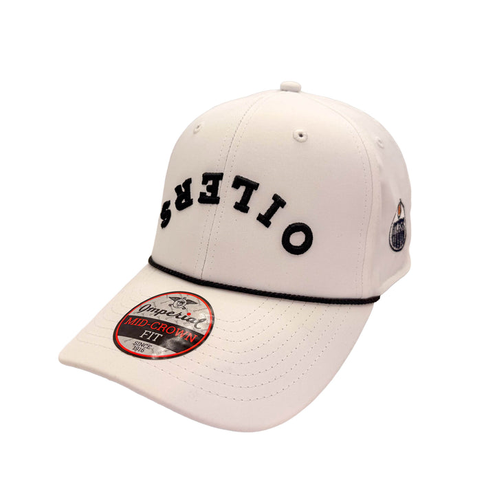 Edmonton Oilers Imperial Sports White Rope Mid-Crown Wrightson Upside Down Snapback Hat