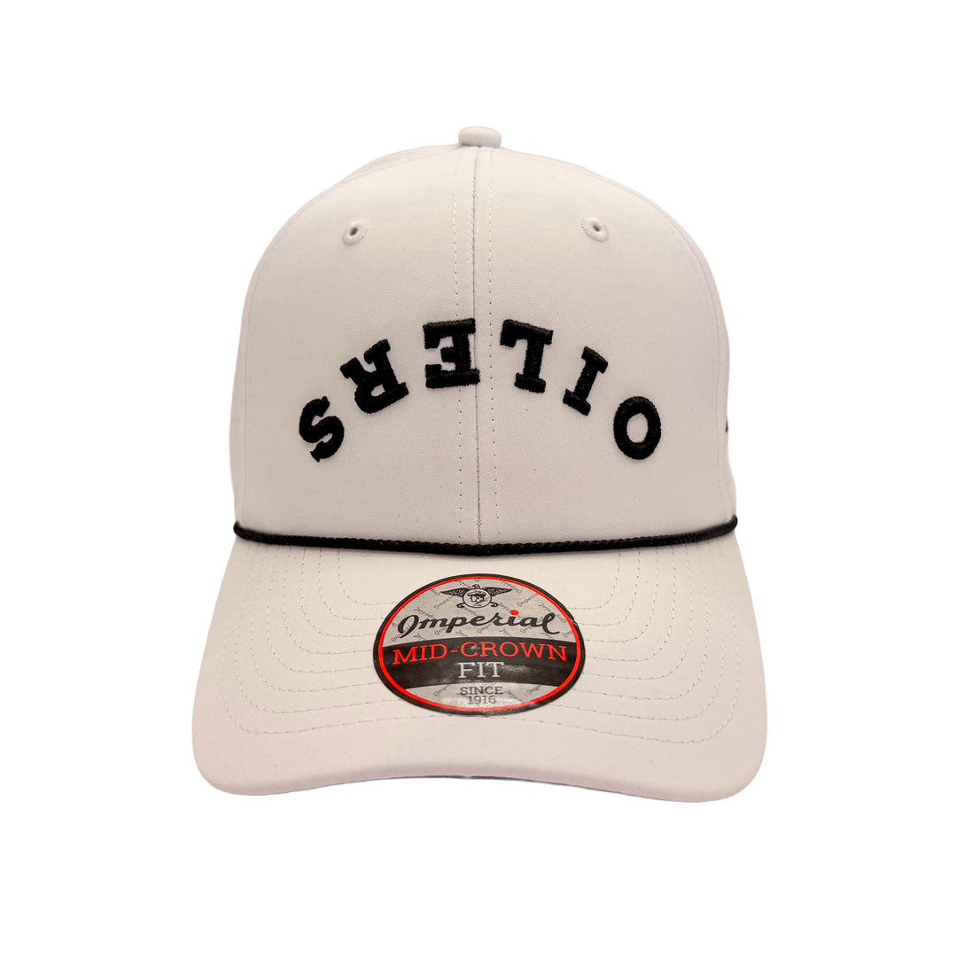 Edmonton Oilers Imperial Sports White Rope Mid-Crown Wrightson Upside Down Snapback Hat
