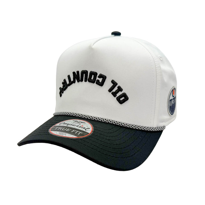 Edmonton Oilers Imperial Sports Black & White Rope Wrightson "Oil Country" Snapback Hat