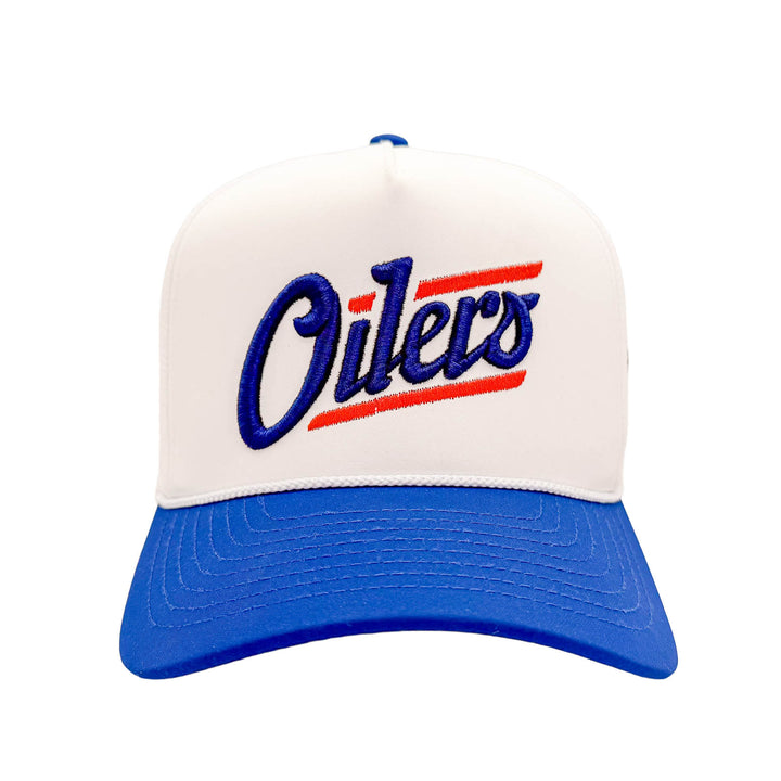 Edmonton Oilers Imperial Sports White & Blue Rope Wrightson Alternate Logo Snapback Hat