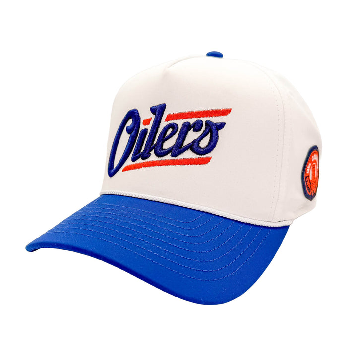 Edmonton Oilers Imperial Sports White & Blue Rope Wrightson Alternate Logo Snapback Hat