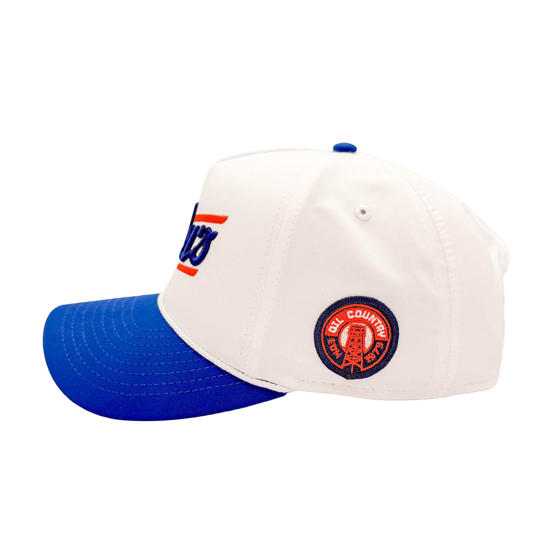 Edmonton Oilers Imperial Sports White & Blue Rope Wrightson Alternate Logo Snapback Hat