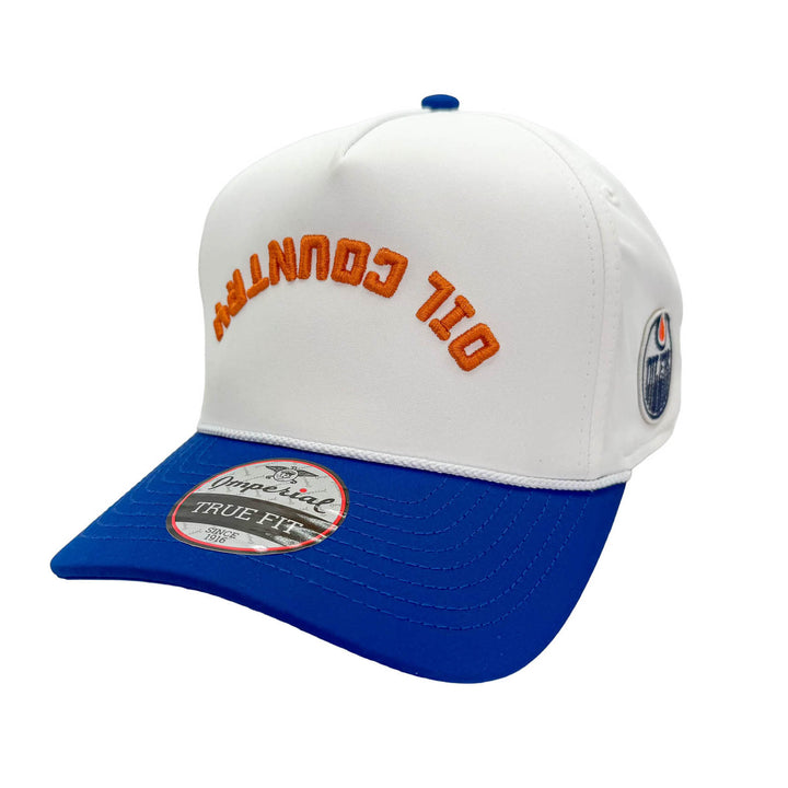 Edmonton Oilers Imperial Sports White & Blue Rope Wrightson "Oil Country" Snapback Hat