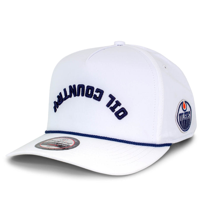 Edmonton Oilers Imperial Sports White & Navy Rope Wrightson "Oil Country" Snapback Hat