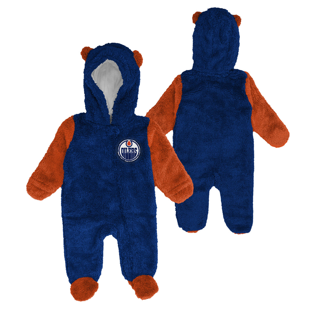Edmonton Oilers Infant Outerstuff Stay Napping Navy & Orange Bunting Suit