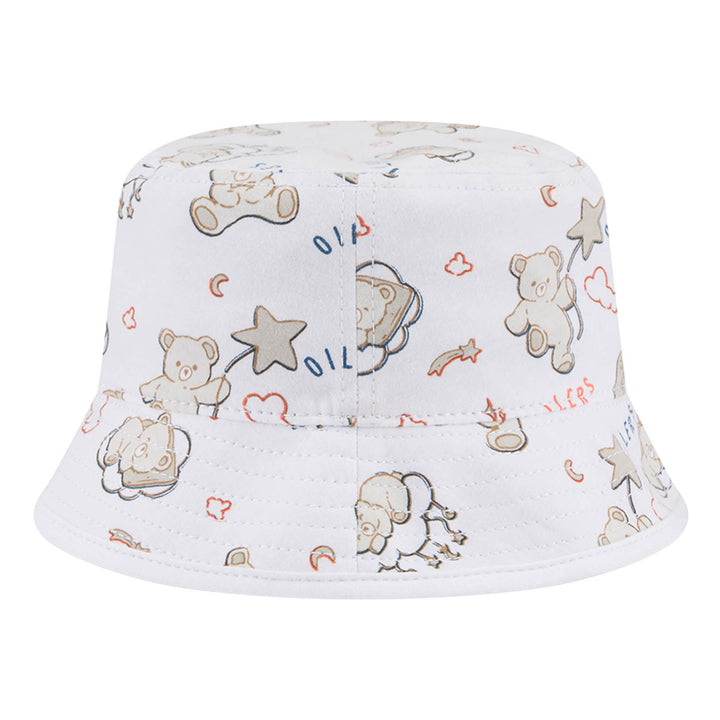 Edmonton Oilers Kid's New Era Teddy White Bucket Hat