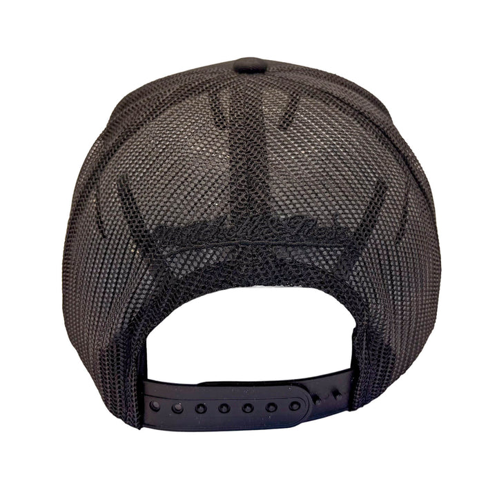 Edmonton Oilers Mitchell & Ness Black Foam A-Frame Mesh Trucker Snapback Hat
