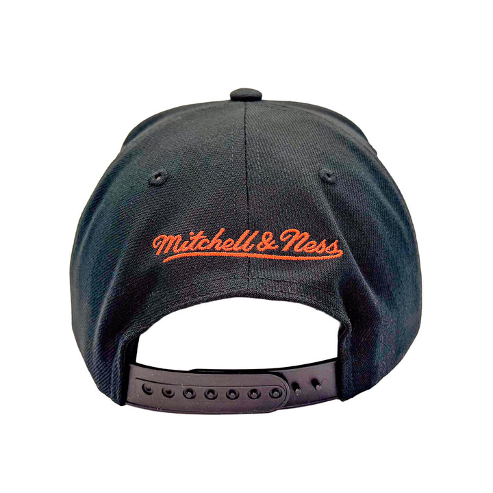 Edmonton Oilers Mitchell & Ness Black Oversweep Snapback Hat